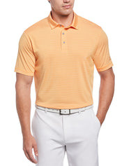 Pga Tour Men's Orange Xxl Stripe Polo Shirt