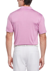 Pga Tour Mens Stripe Polo Shirt Purple Small
