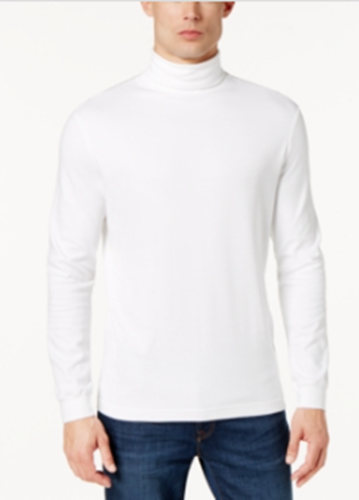 Club Room Men's Solid Turtleneck Shirt Bright White 3XL