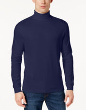 Club Room Mens Long Sleeve Turtleneck Shirt Blue XL