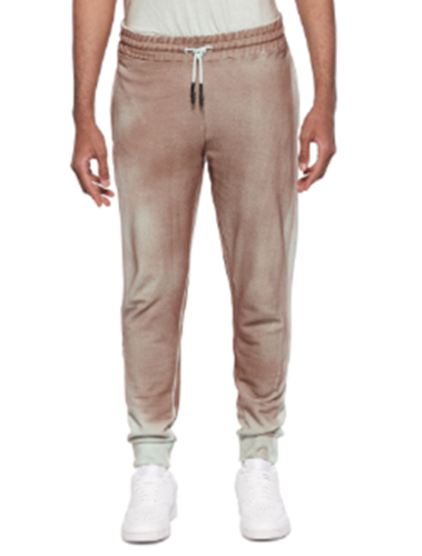 Eleven Paris Men's Spray Paint Jogger Sweat Pants Deep Taupe Beige Spray XL