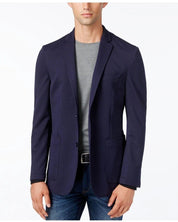 VINCE CAMUTO Men's Sport Coat Navy Blue 44R Slim-Fit Twill