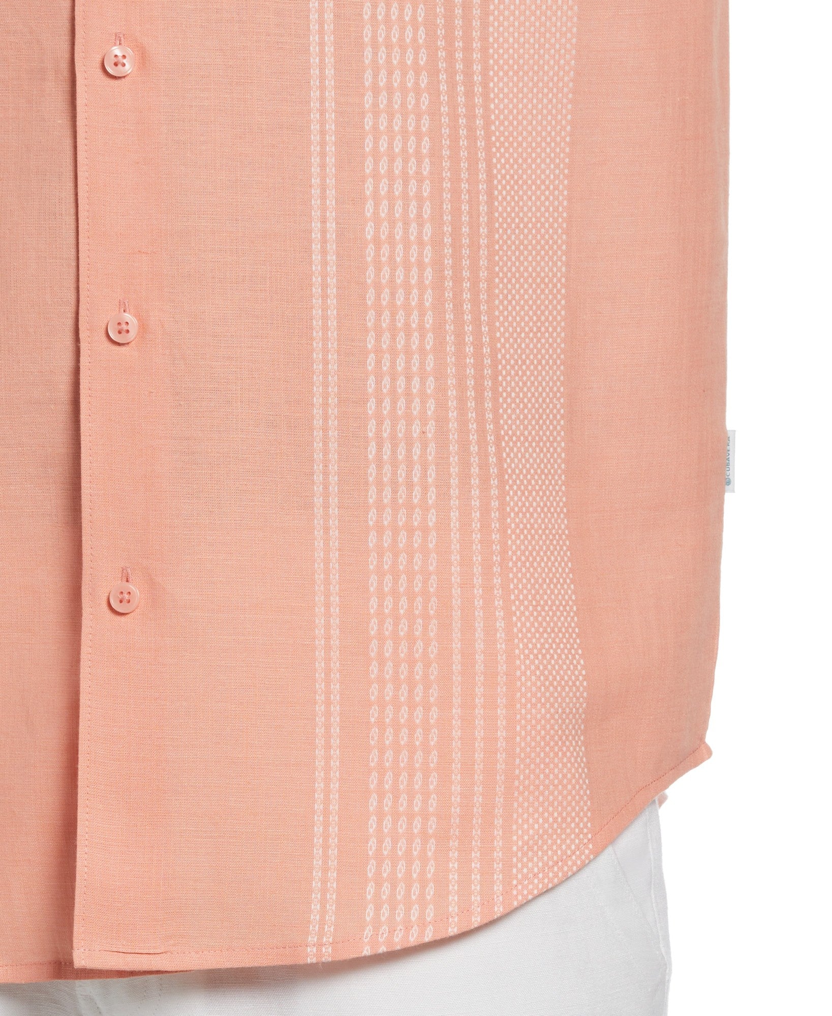 Cubavera Mens Linen Blend Orange Shirt Large