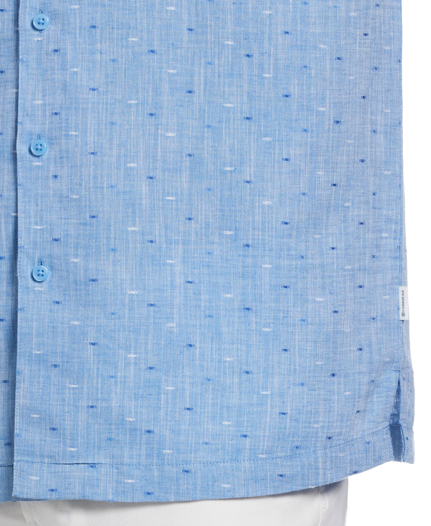 Cubavera Men's Dobby Shirt  Blue Medium