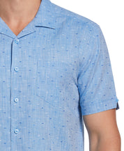 Cubavera Men's Dobby Shirt  Blue Medium