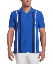 Cubavera Mens Short Sleeve Blue Button down Shirt Medium