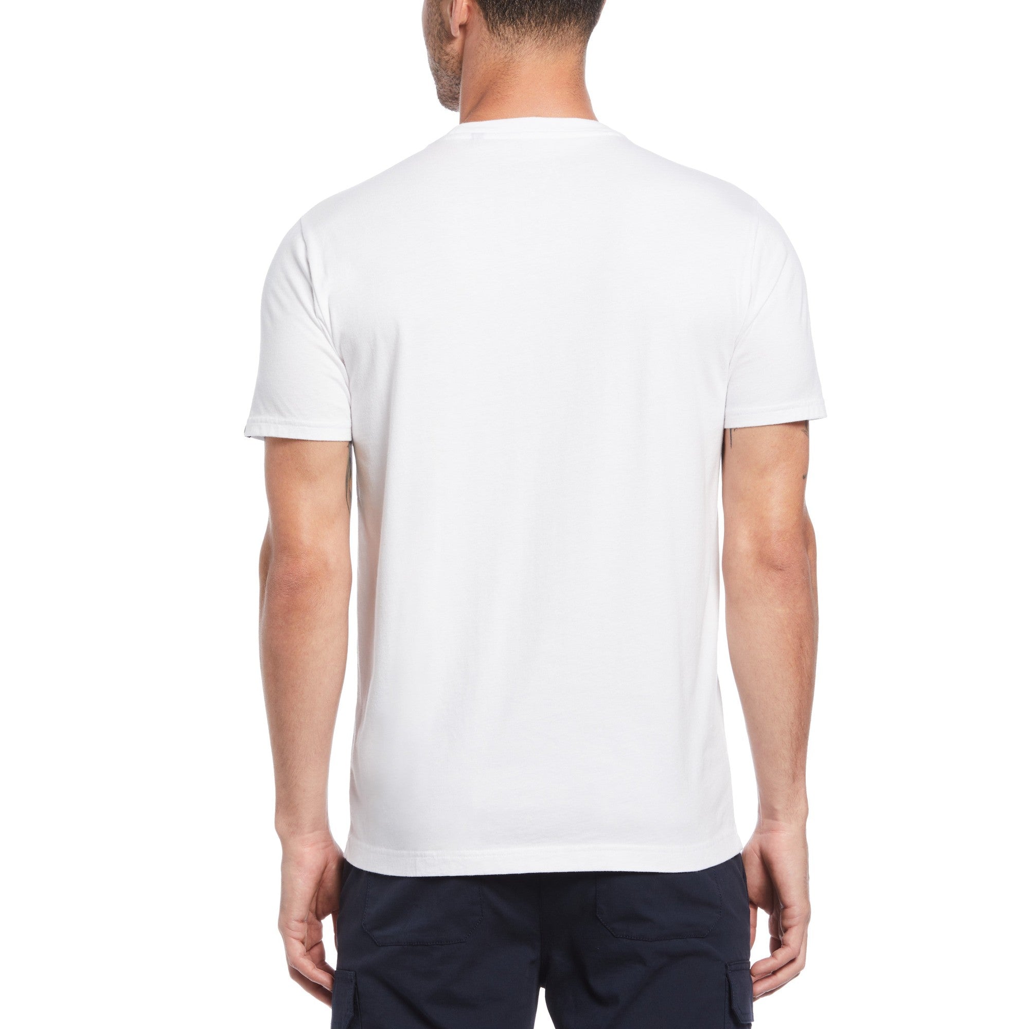 Original Penguin Mens Knit Jersey Tshirt Bright White Medium