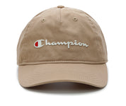 Champion Mens Logo Baseball Hat Tan Adjustable