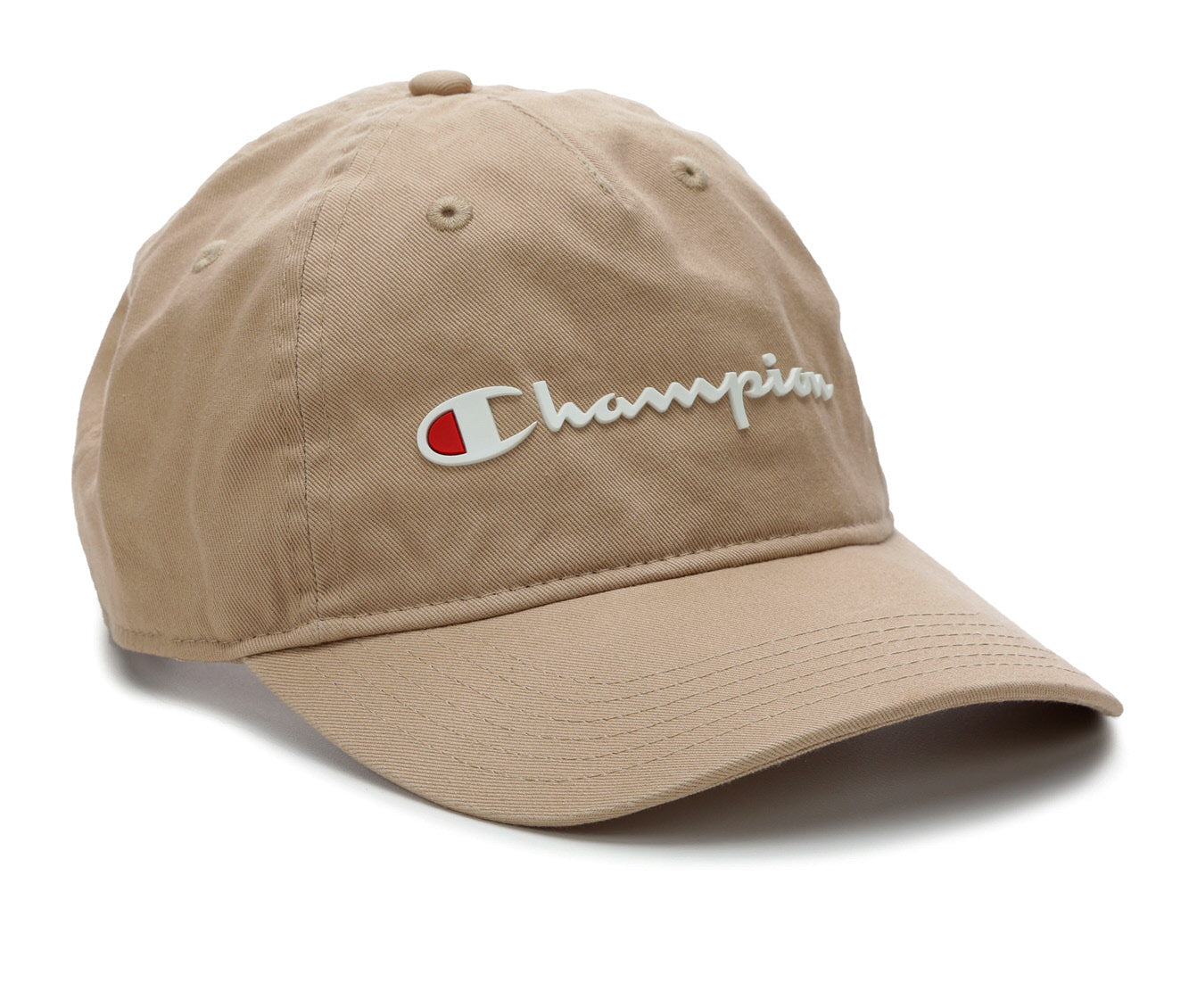 Champion Mens Logo Baseball Hat Tan Adjustable