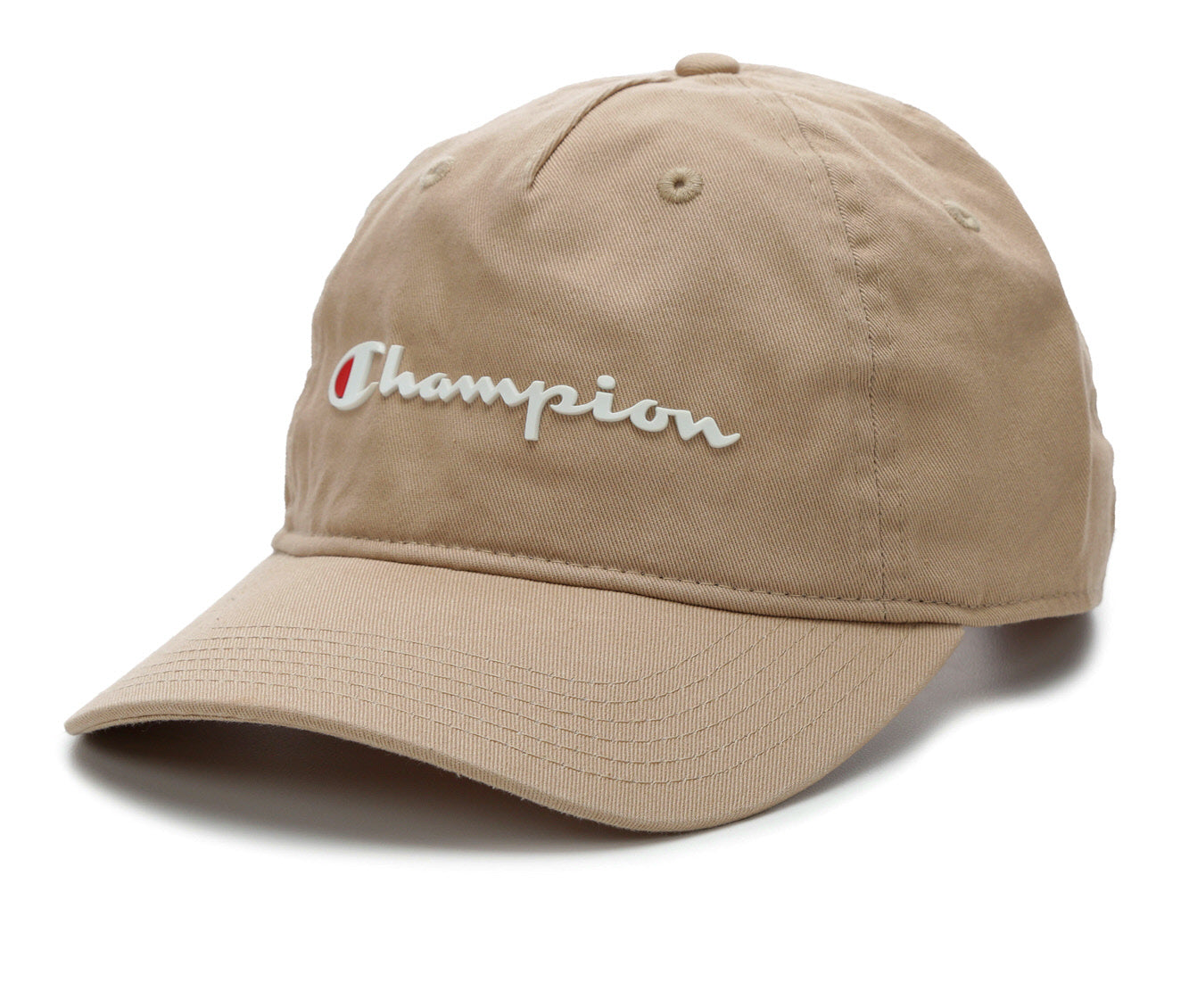 Champion Mens Logo Baseball Hat Tan Adjustable