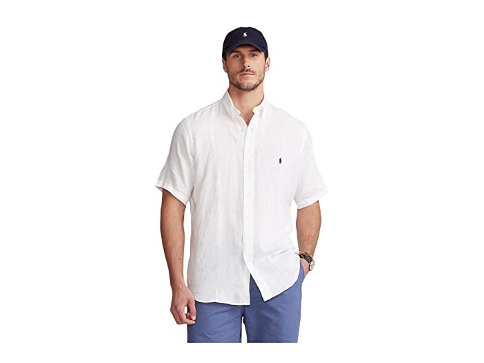 Polo Ralph Lauren Big & Tall Linen Sport Shirt  White 2XB