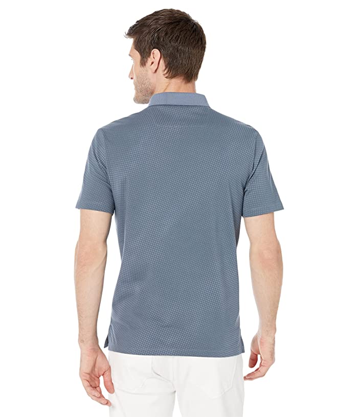 Calvin Klein Men's Dot Print Polo Shirt Medium Flint Stone Blue