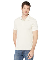 Calvin Klein Mens Relaxed Fit Short-Sleeve Polo Shirt Beige Medium