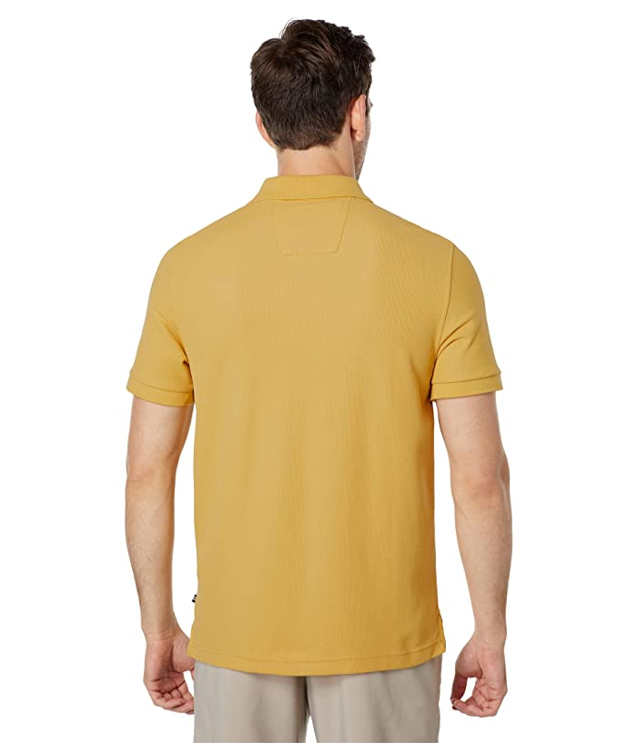 Nautica Mens Sustainably Crafted Short Sleeve Deck Polo Shirt Ochre Beach Medium