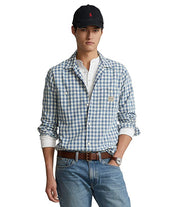 Polo Ralph Lauren Mens Classic Fit Gingham Button Down Workshirt Blue Medium