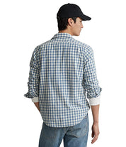 Polo Ralph Lauren Mens Classic Fit Gingham Button Down Workshirt Blue Medium