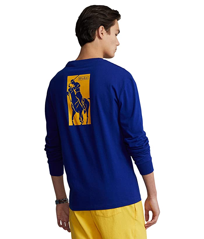 Polo Ralph Lauren Classic Fit Polo Pony Long Sleeve T-Shirt XL Blue