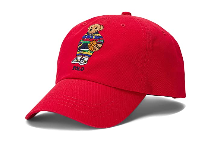 Polo Ralph Lauren Men's Polo Bear Chino Ball Cap Hat Bold Red