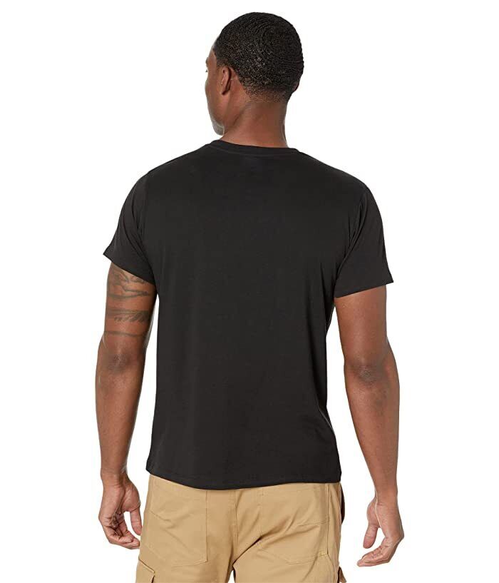 Caterpillar Mens Logo Graphic T-Shirt Pitch Black-trademark Large