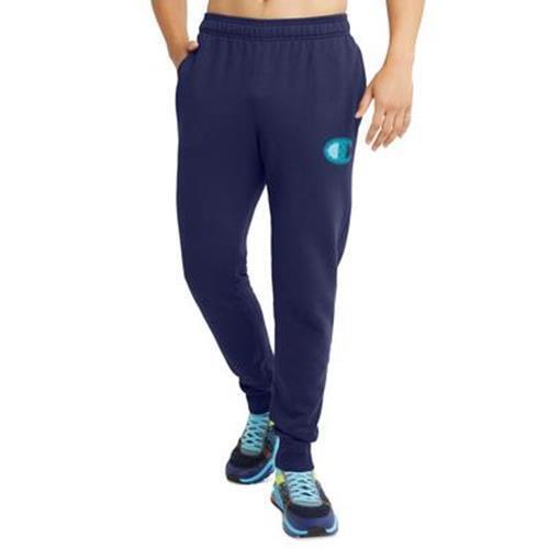 Champion Mens Powerblend Fleece Logo Jogger Sweatpants Athletic Navy 2XL