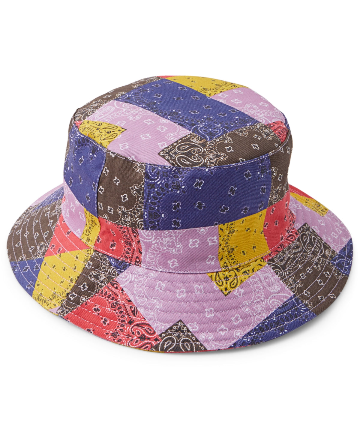 Sun + Stone Men's Paisley Bucket Hat  Lavender  Purple Osfa Reg