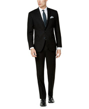 Kenneth Cole Mens Slim fit 2 Piece Suit 48 R / 42 Waist Black Stretch