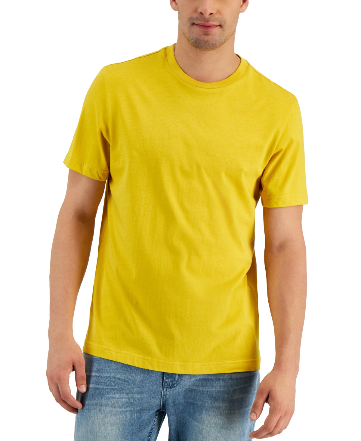 Club Room Mens Cotton Crewneck T Shirt Maize Gold Yellow XXL