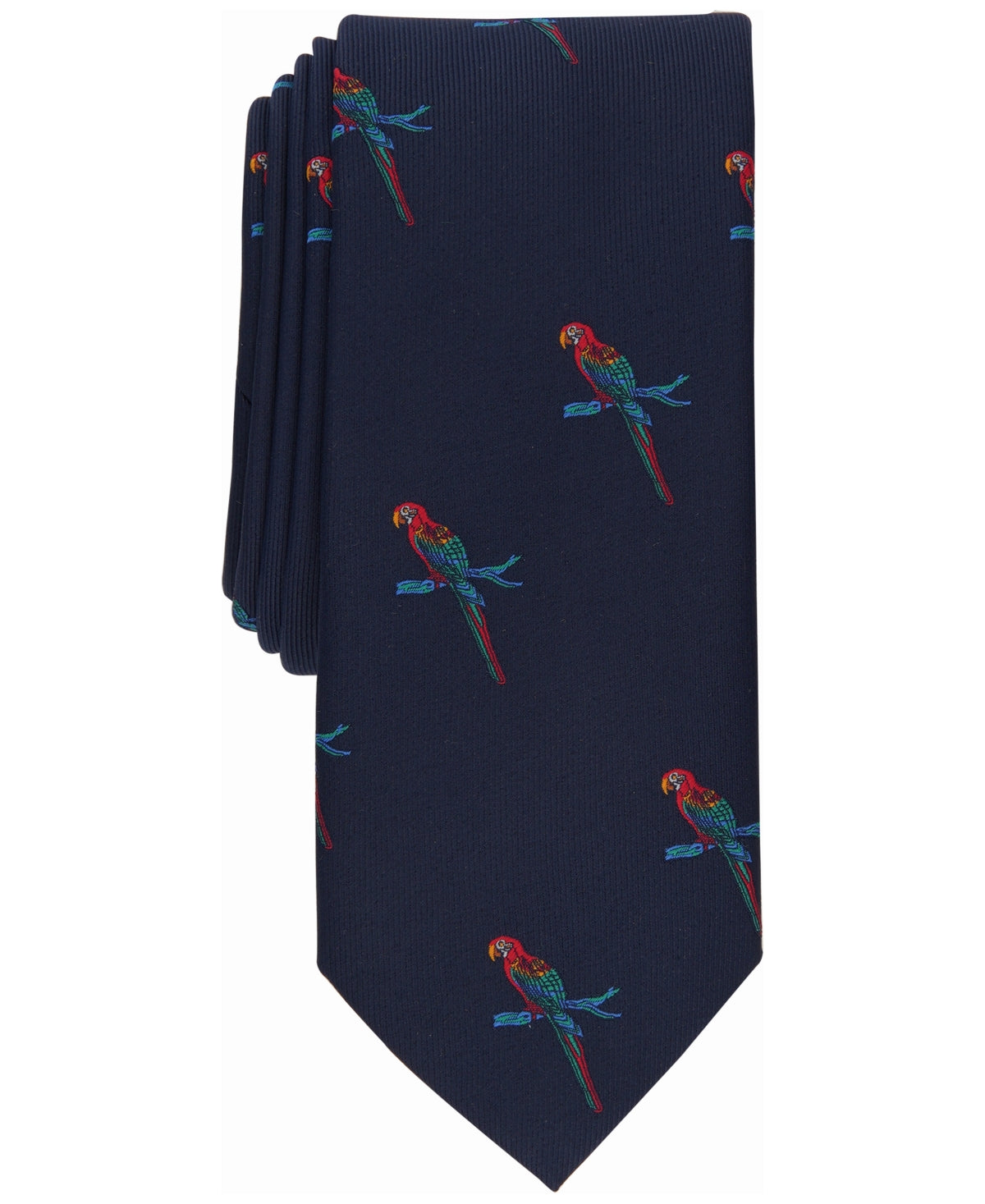 Bar Iii Men's Parrot Skinny Tie Blue Necktie