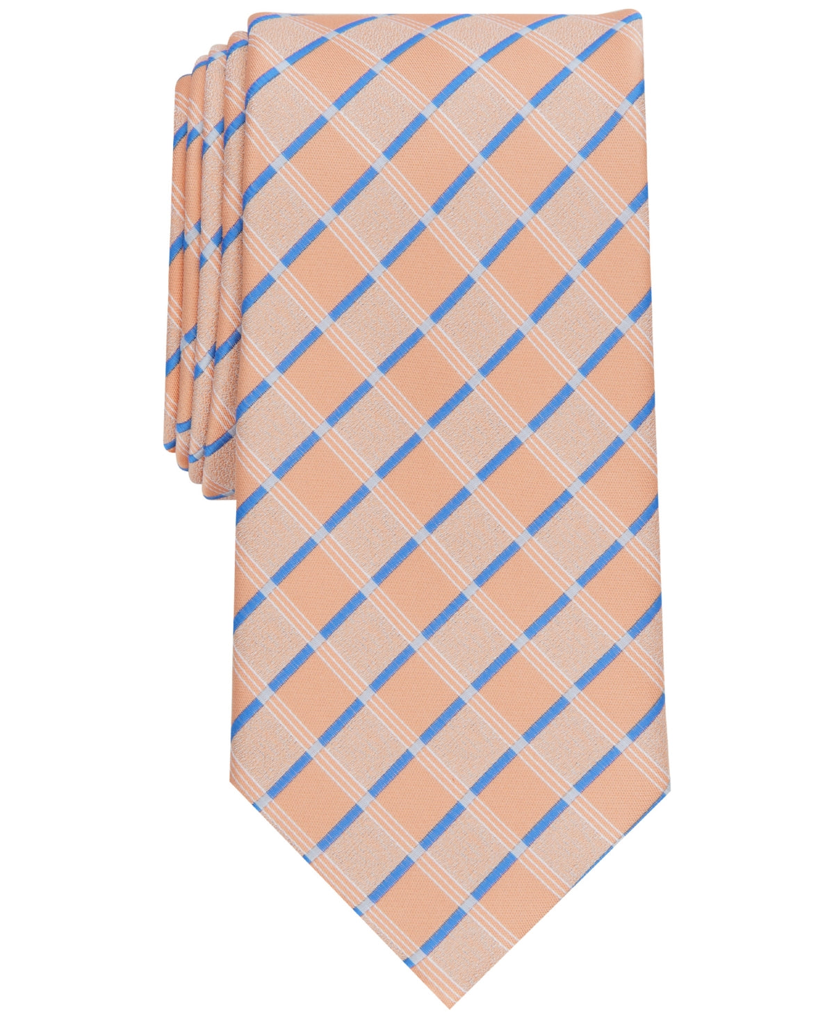 Perry Ellis Men's Geometric Print Tie Orange Necktie