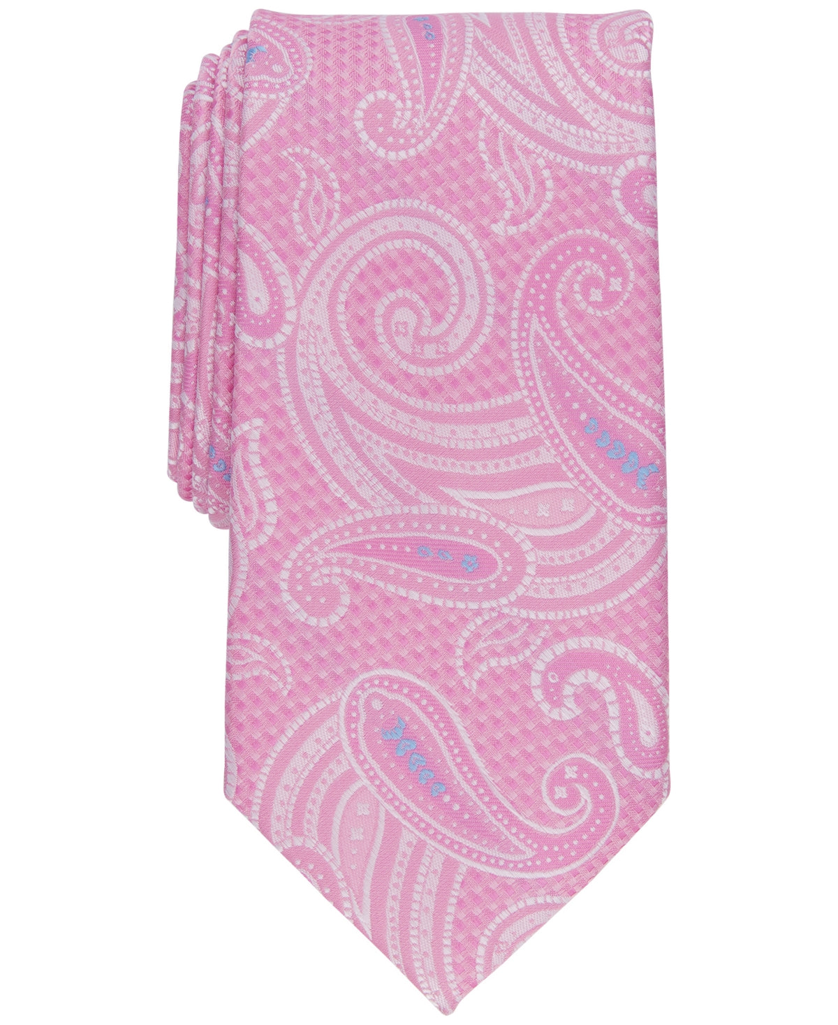 Perry Ellis Mens Regular fit Tie Necktie One Size Pink Paisley