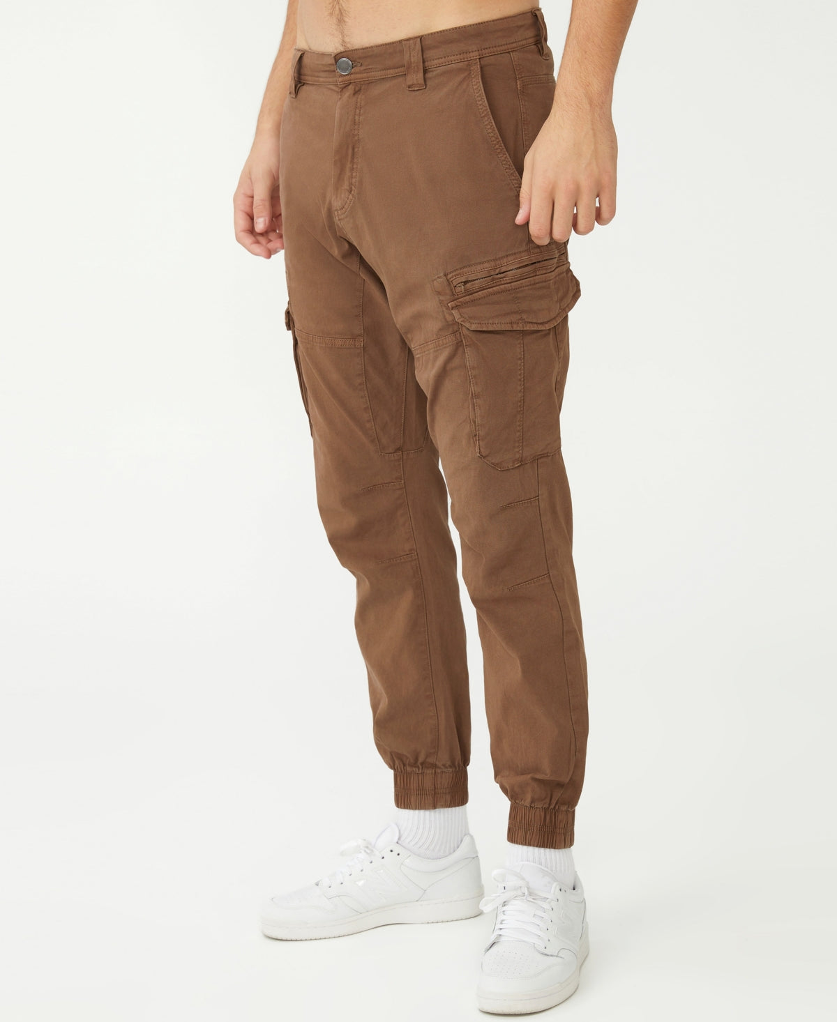 Cotton On Men's Urban Jogger Pants Washed Chocolate Cargo Cotton On Brown 38 Reg