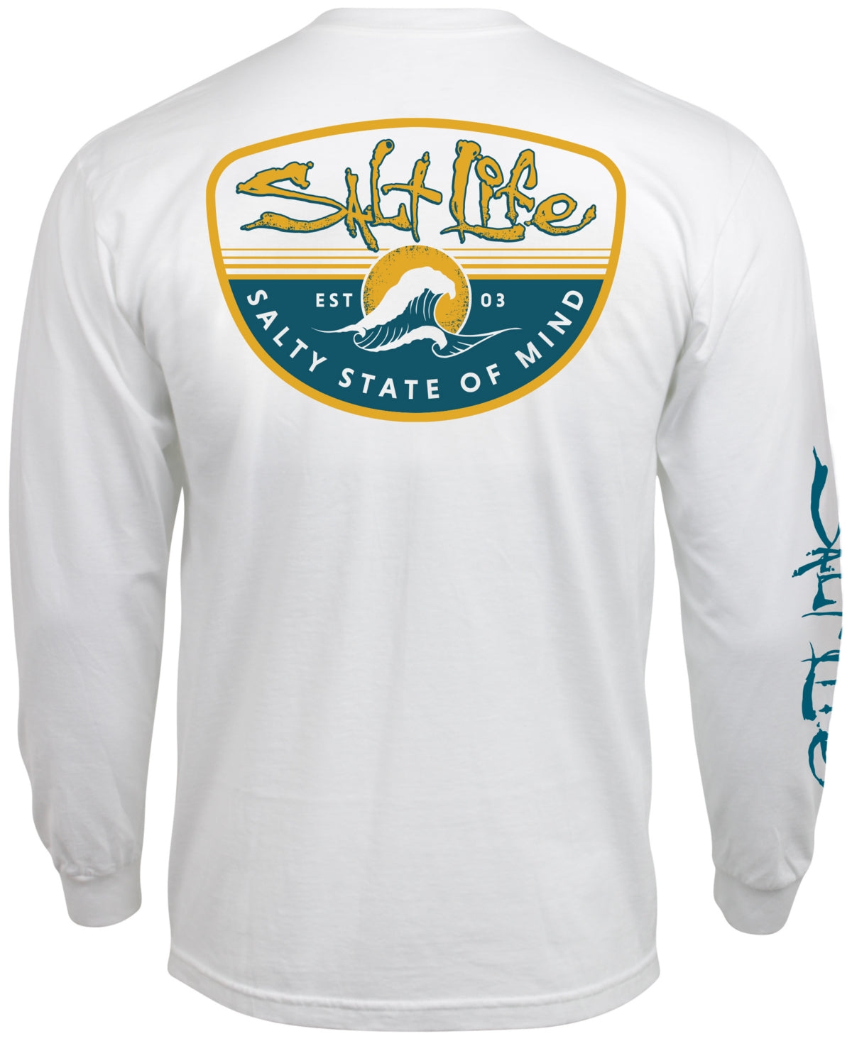 Salt Life Men's Morning Wave Graphic Long Sleeve T-Shirt White XXL