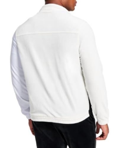 INC Internationl Concepts Mens Regular-Fit Track Jacket Pieced Color Antique White XS