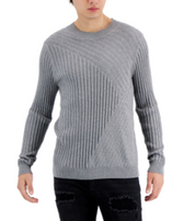 INC International Concepts Mens Tucker Crewneck Sweater Small grey