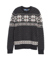 Polo Ralph Lauren Mens Fair Isle Cotton-Blend Sweater Black Multi XL
