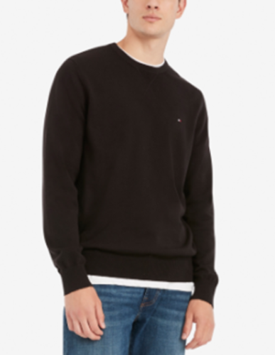 Tommy Hilfiger Mens Signature Solid Sweater Dark Sable Small