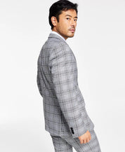 ALFANI Men's Slim-Fit Black & White Pattern Suit Jacket 38R
