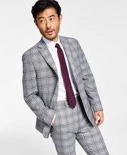 ALFANI Men's Slim-Fit Black & White Pattern Suit Jacket 38R