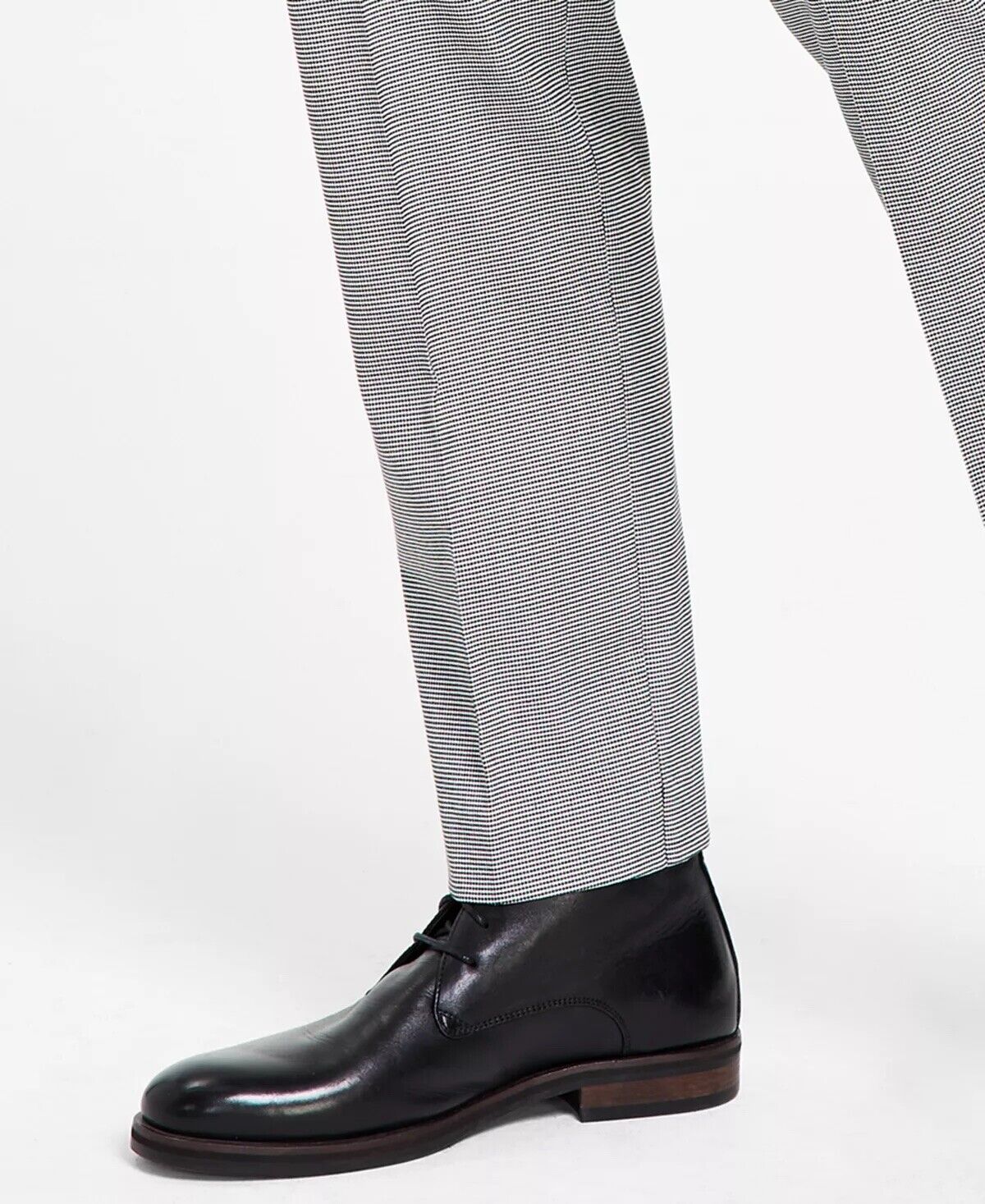 ALFANI Men's Slim-Fit Black & White Check Suit Dress Pants 34 x 34