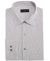 Alfani Men's Stripe Button Down Dress Shirt White Berry 17- 7 1/2 36 37
