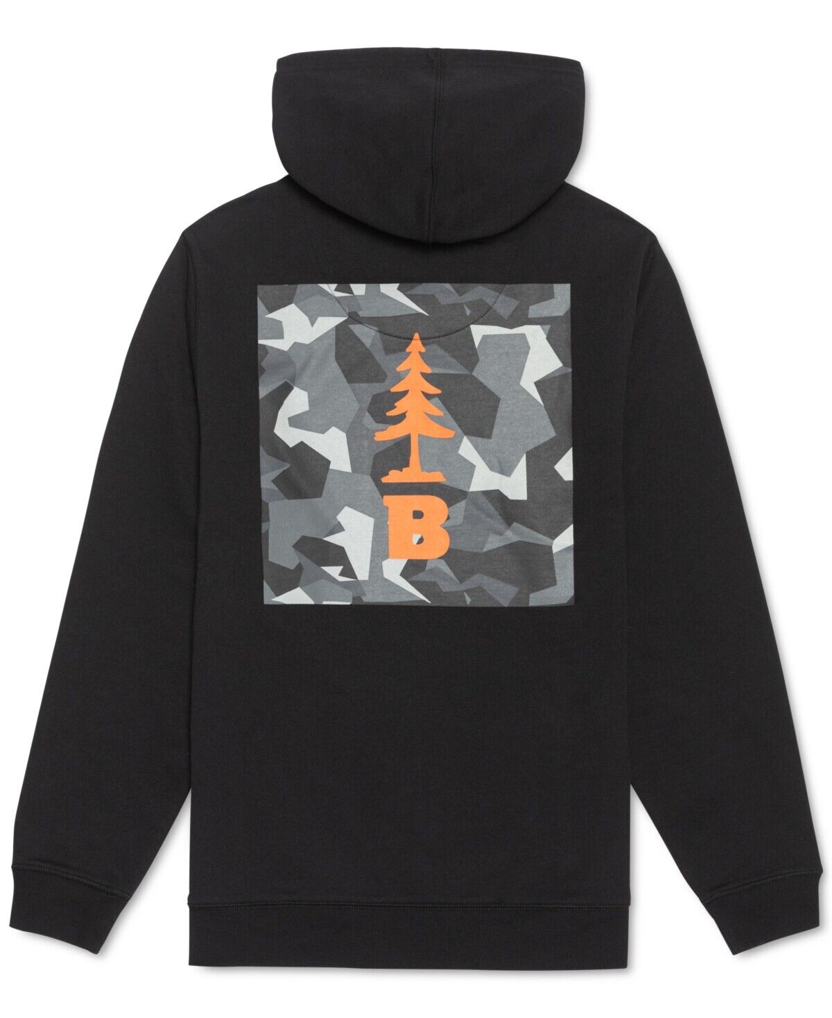BASS OUTDOOR Men's Berkshire Camo B Logo Fleece Hoodie Black XL