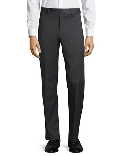 Lauren Ralph Lauren Grey Microtwill Dress Pants Grey 36 x 30