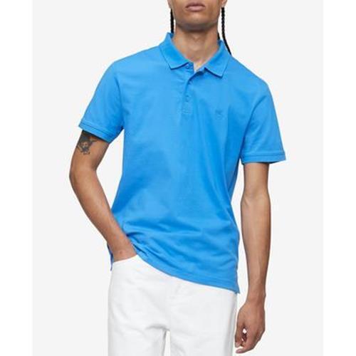 Calvin Klein Mens Regular-Fit Embroidered Palace Polo Shirt Blue Small
