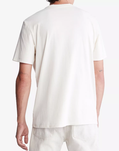 Calvin Klein Jeans Men's Short Sleeve NYC Skyline T-Shirt Ivory Small