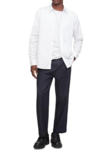 Calvin Klein Mens Solid Shirt Brilliant White 2XL