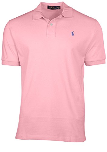 Polo Ralph Lauren Men's Classic Fit Mesh Pony Polo Shirt Carmel Pink 2XL