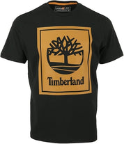 Timberland Mens Short Sleeve Logo T Shirt Black 2XL