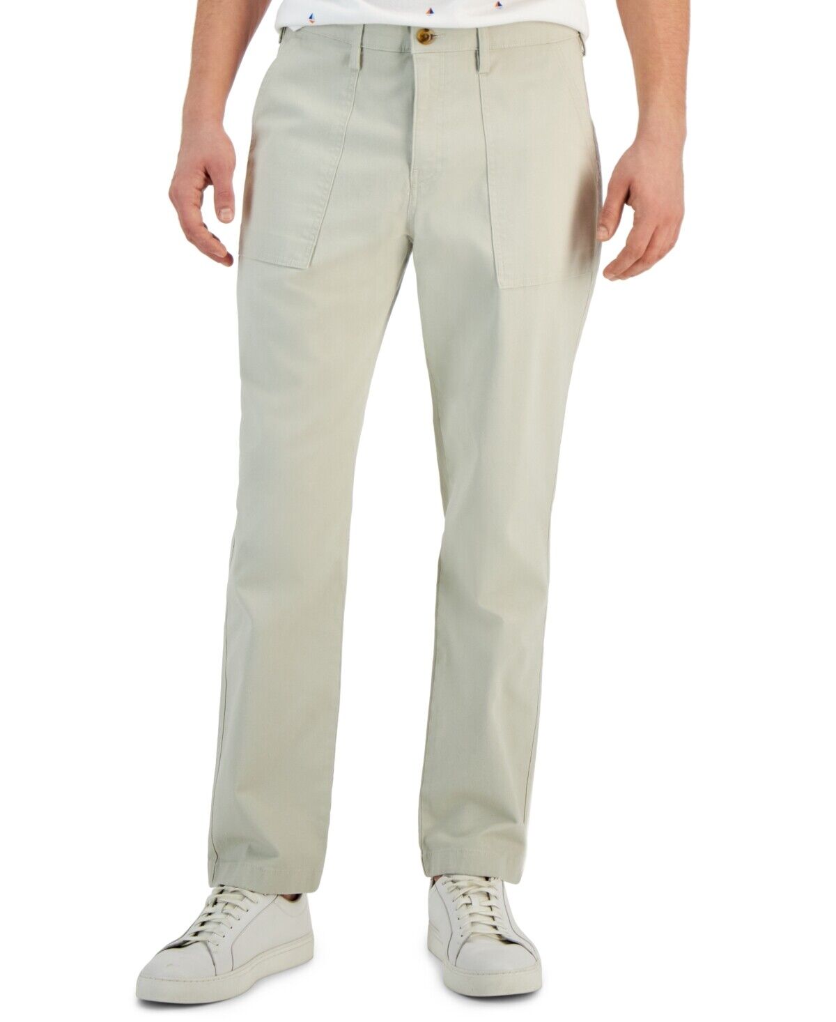 Club Room Men's Classic-Fit Solid Chore Pants Stone Wall 40 x 32