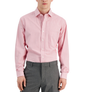Club Room Mens Regular Fit Button Down Dress Shirt Classic Red 15.5 34-35