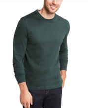 Club Room Mens Doubler Crewneck Long Sleeve T-Shirt Pine Grove  Medium
